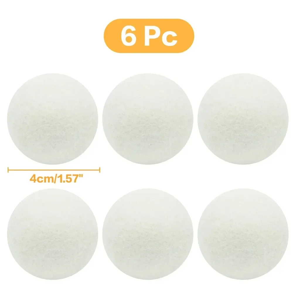 1-12 Stuks Herbruikbare Wol Droger Ballen Waterontharder Wasserij Thuis Wassen 4/5/6 Cm fleece Droge Kit Bal Nuttig Wasmachine Accessoires