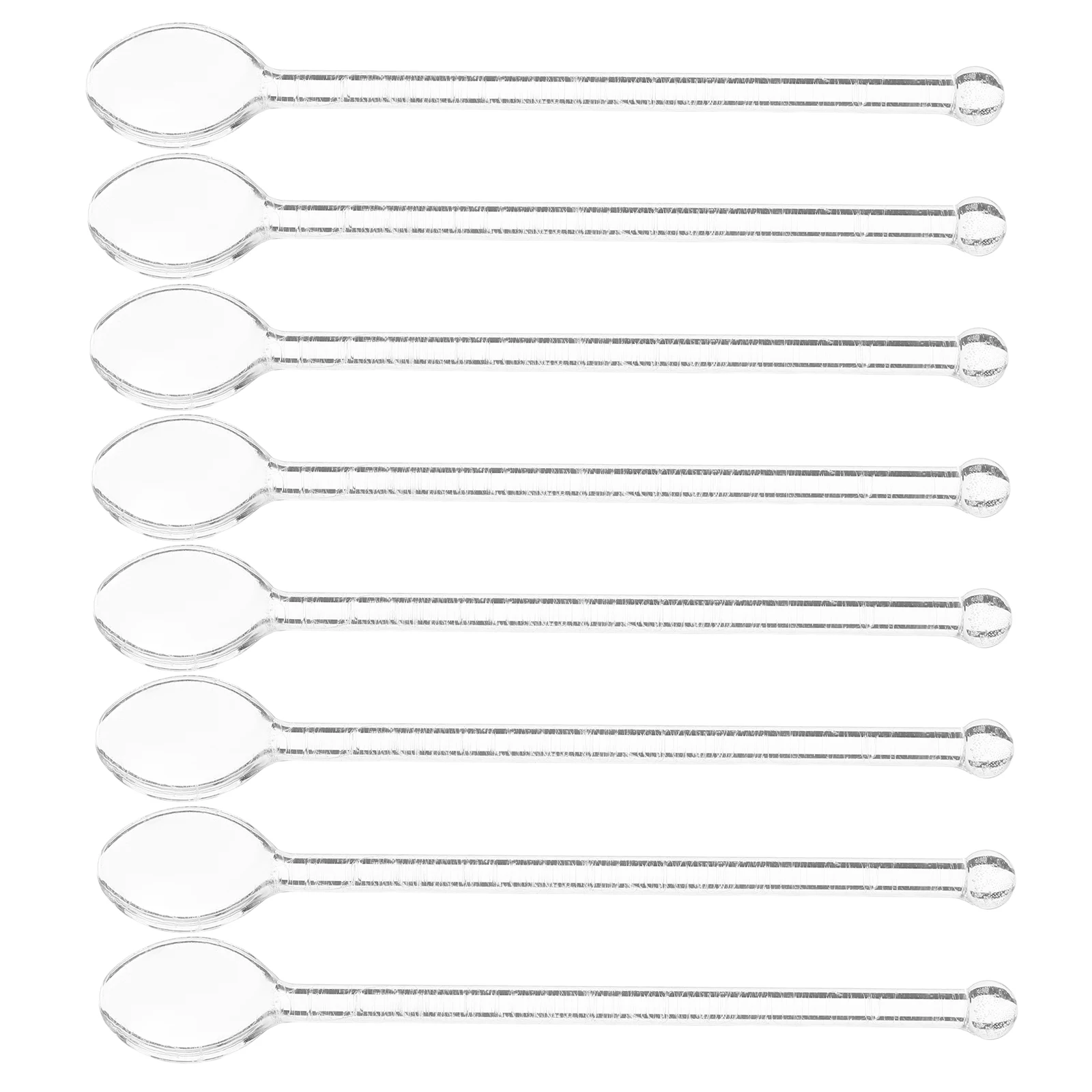 

8Pcs Elegant Glass Spoons Long Handle Stirrers for Coffee Tea Drinks Clear Mixing Tools Coffee Spoons Glass Cocktail Stirrers