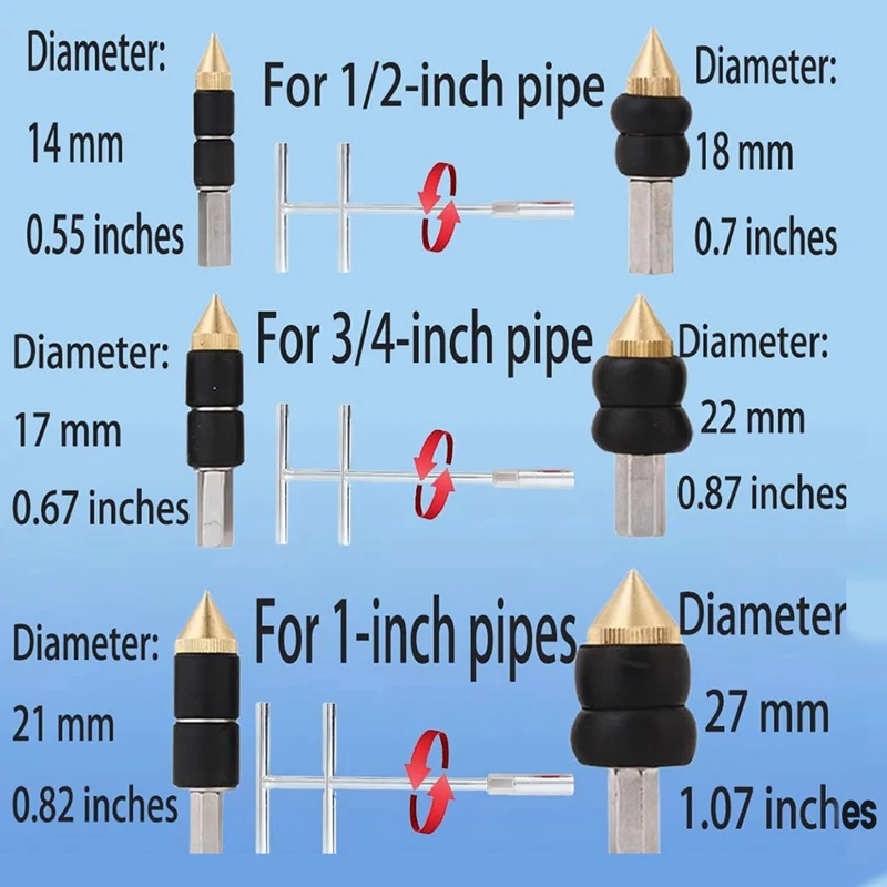 Kit de bouchon d'eau de tuyau en acier inoxydable, arrêt d'eau thermofusible, dures grossières pour des réparations rapides de conduite d'eau, amélioration de l'habitat, durable