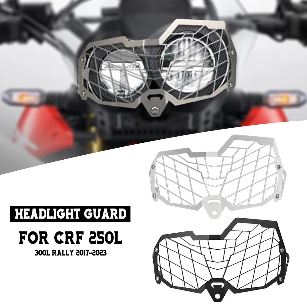 

For Honda CRF 250L 300L Rally 2017 2018 2019 2020 2021 2022 2023 Motorcycle Headlight Guard Shield Grille Protector Accessories﻿