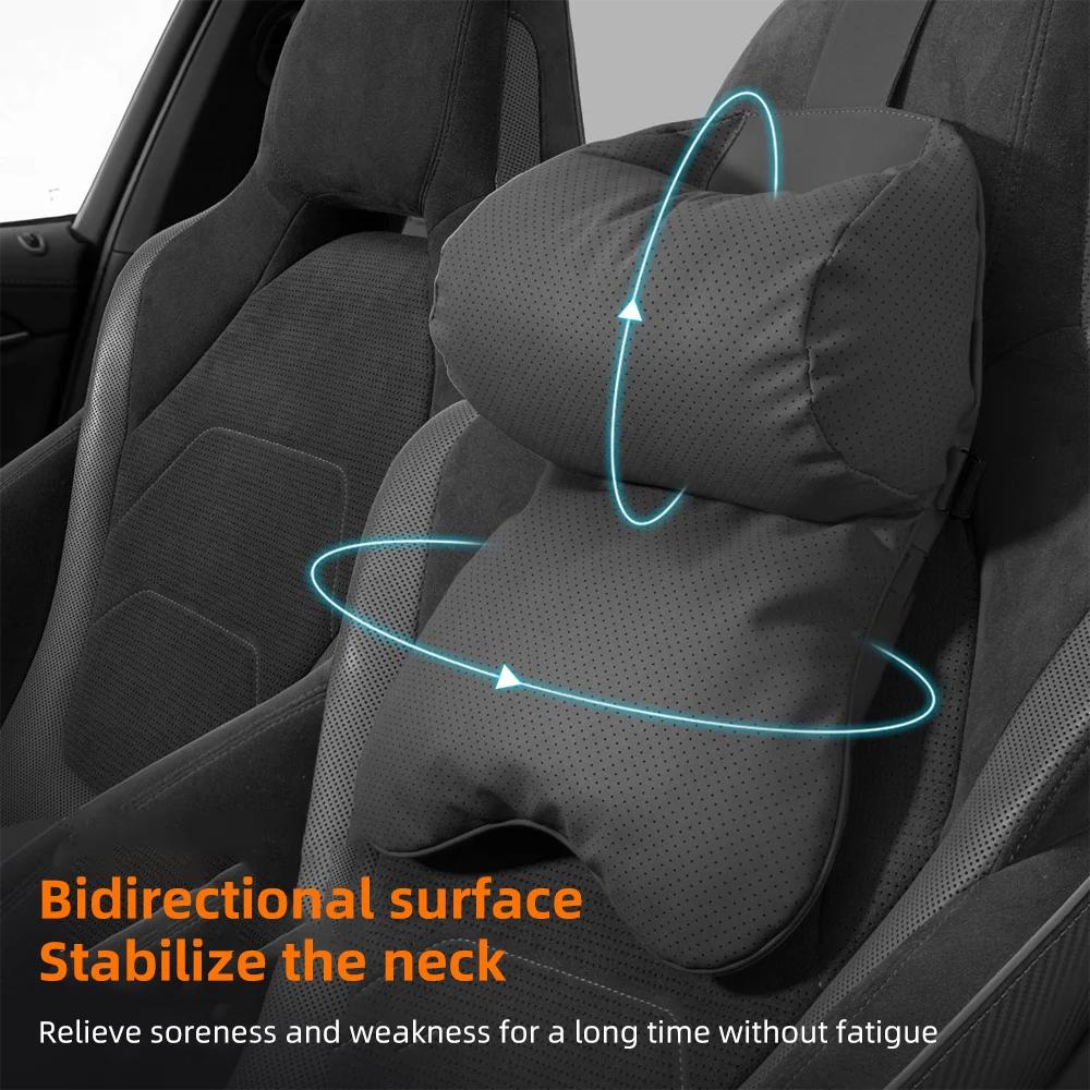 

Car Seat Headrest Universal Travel Rest Neck Cushion Suede Breathable Neck Pillow For Tesla Model 3 Model Y Model S Model X