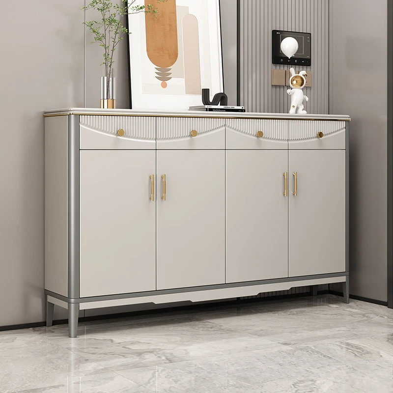 

Light luxury paint shoe cabinet household door modern simple entry large capacity porch cabinet living room