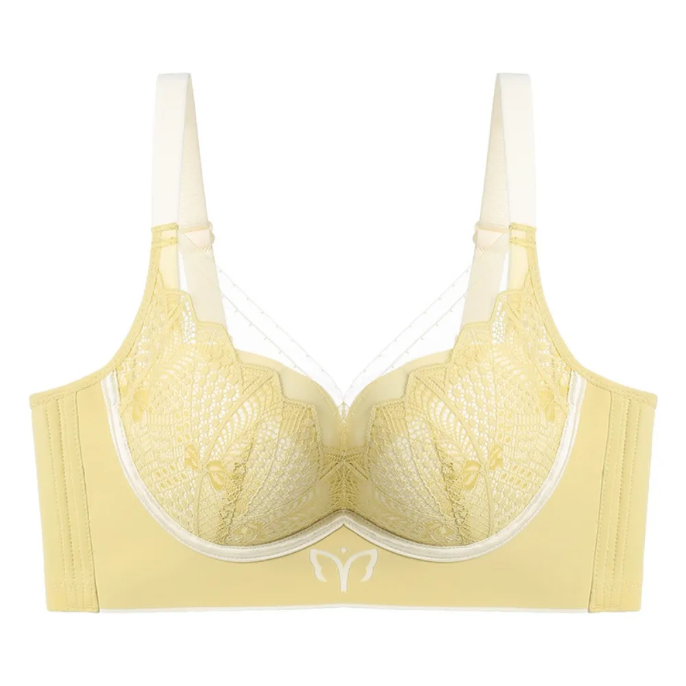 

Comfortable 3/4 Cup Push-up Underwear Butterfly Close-fitting Deep V Bra Anti-sagging Sweet Wireless Bra Women Gifts