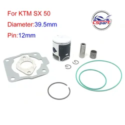 SX50 39.5MM 12MM Piston Ring Bearing Gasket Seal Kit For KTM50 50 SX 50CC For K T M 50SX 50 JUNIOR 2002~2008
