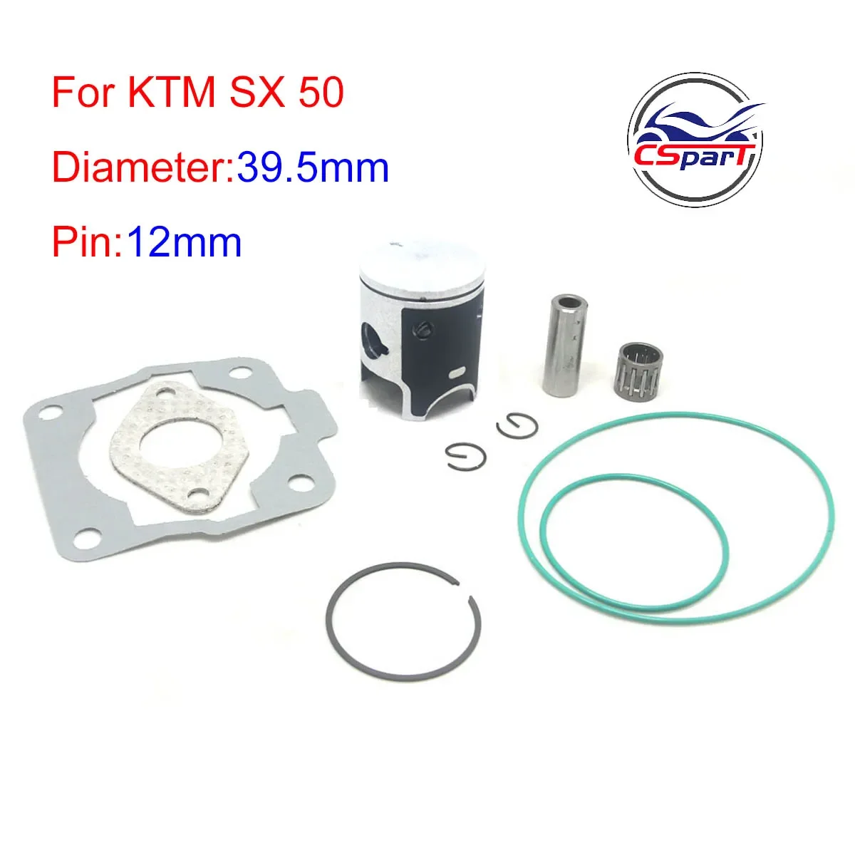 SX50 39.5MM 12MM Zestaw uszczelek pierścienia tłokowego do KTM50 50 SX 50CC Do K T M 50SX 50 JUNIOR 2002~2008