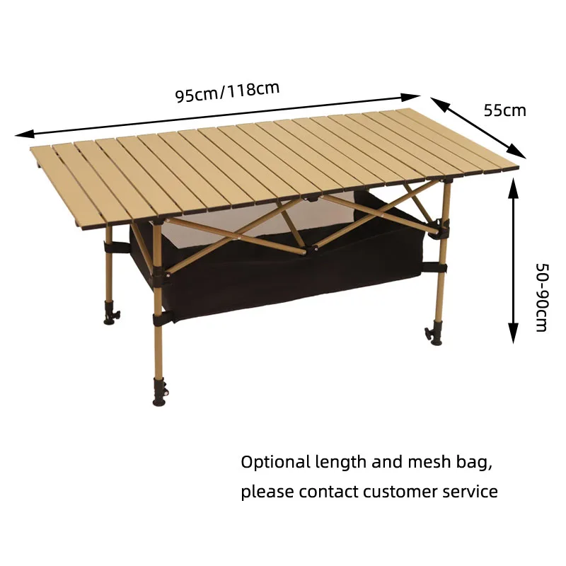 

Folding Picnic Table Adjustable Camping Outdoor Light Portable Camp Tables With Legs Aluminum