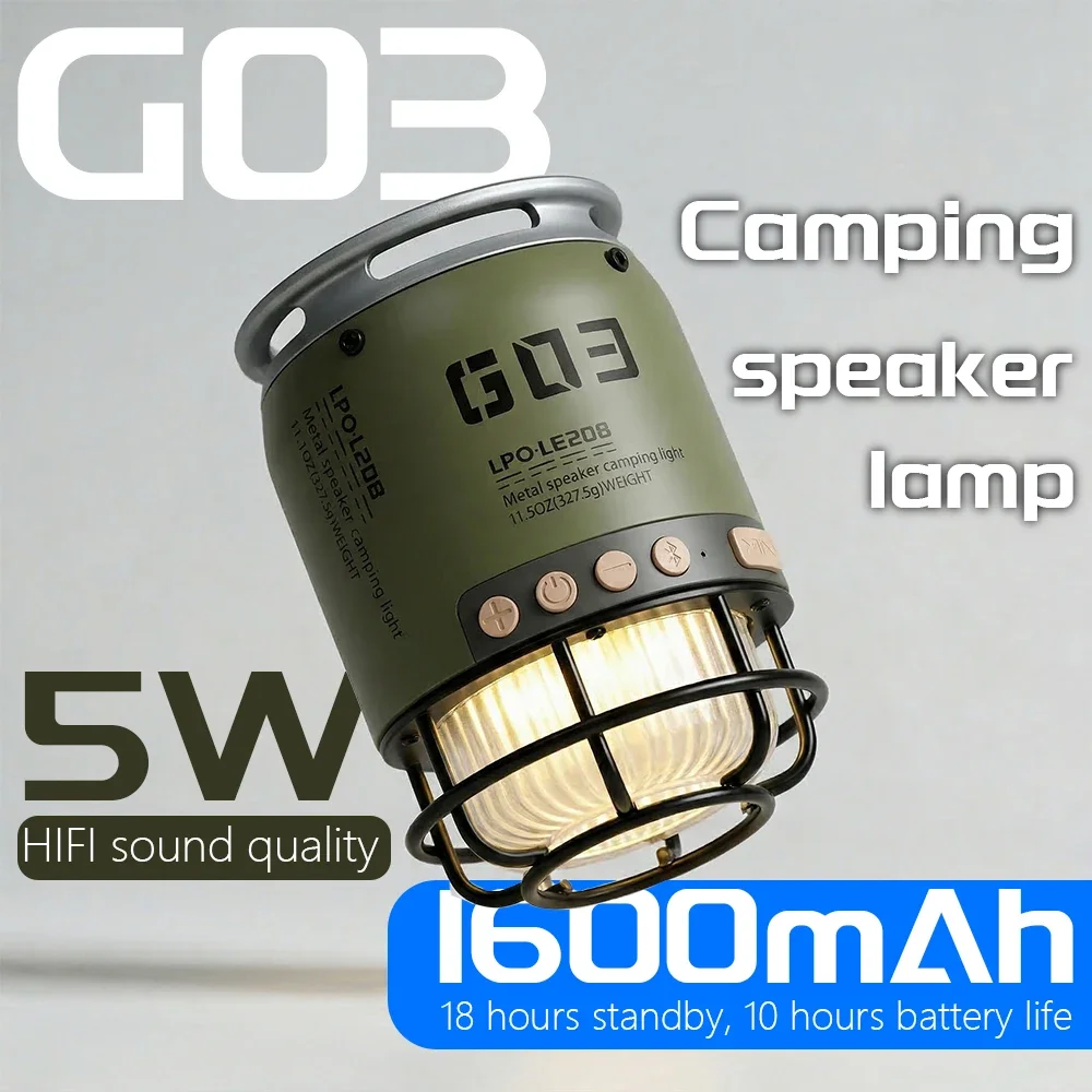 Portable Mini Bluetooth Speaker with Card Insertion and Lighting Suitable for Outdoor Camping Subwoofer High-quality Speaker