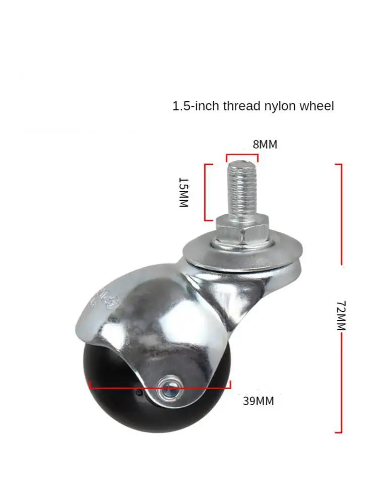 

1 Pc 1.5 Inch 8mm/10mm Spherical Nylon Universal Caster Silk Teeth Sofa Wheel Furniture Tea Table Tpr Silent