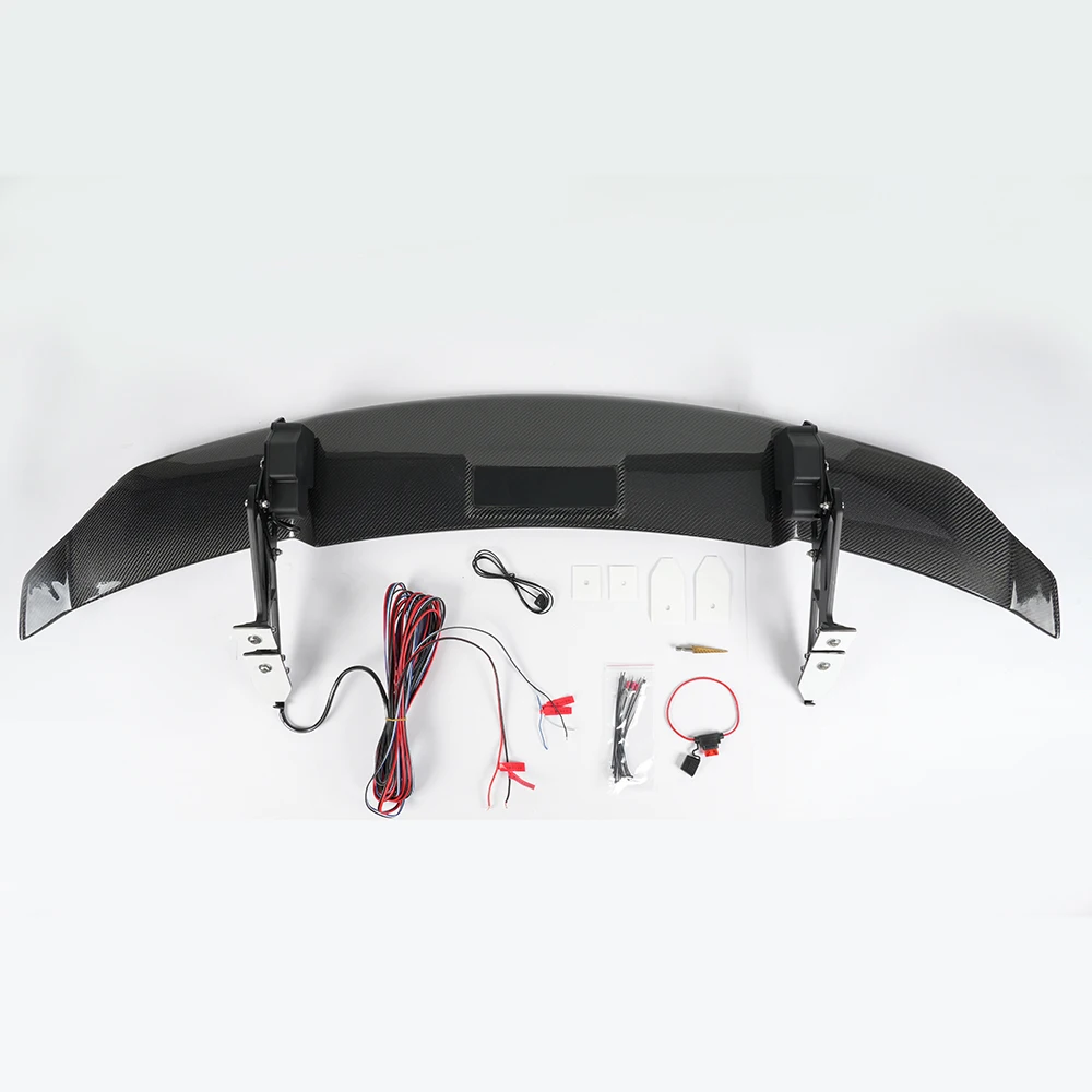 

Automatically Universal Rear Racing Car Electric Carbon Fiber Bracket Spoiler