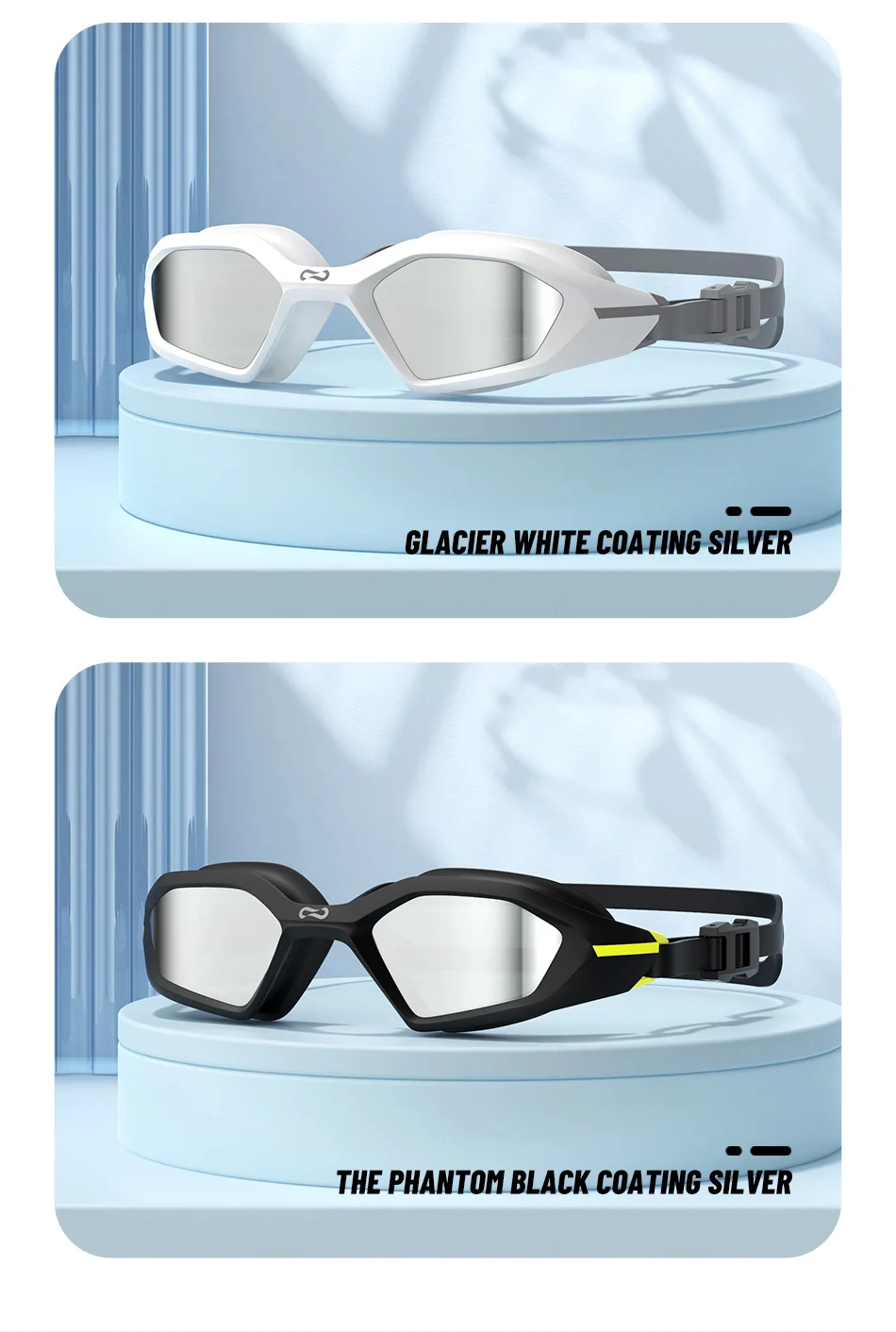 Professionelle Schwimmbrille VISTEX Importierte Antibeschlag-wasserdichte UV-Schutz-Silikagel-Tauchbrille Wettkampfbrille – Detail 10
