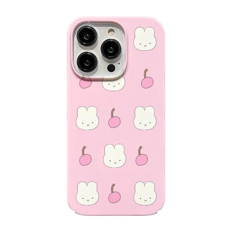 Kawaii Miffy 7/8/XS/XR/11/12/13/14/15/16 ProMax شامل سيليكون شفاف لينة شل جراب هاتف عيد الميلاد لعبة هدية