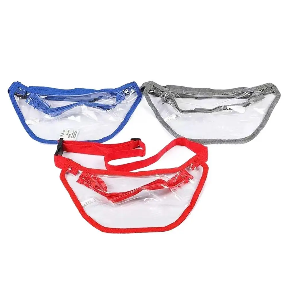 

Waterproof Transparent Waist Bag Zipper Half Moon Belt Bag PVC Chest Bag Message Bag Beach Handbag Clear Crossbody Bag