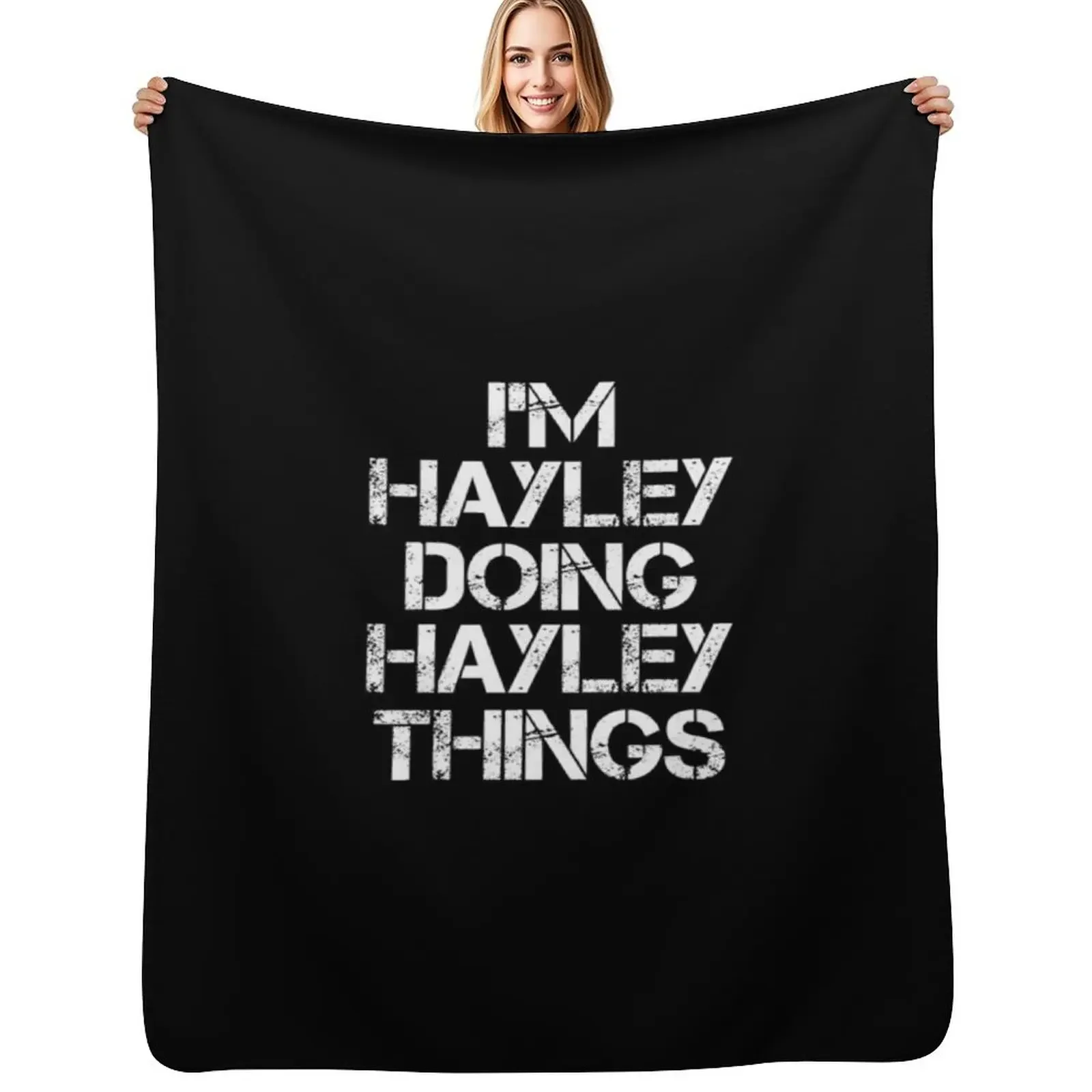 

Hayley Name T Shirt - I'm Hayley Doing Hayley Things Name Gift Item Tee Throw Blanket Large Luxury Thicken Stuffeds Blanket
