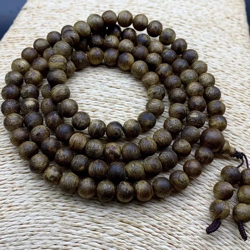 

Vietnam Nha Trang Qi Nan Agilawood Rosary 108 Beads Nine Points Submerged Men and Women Bracelet Crafts Wholesale