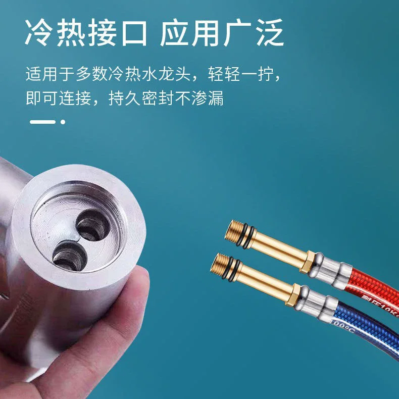 60/80/100cm PVC Plastic-coated Pointed Stainless Steel Braided Faucet Water Inlet Pipe Cold Hot Explosion-proof Flexible Hose