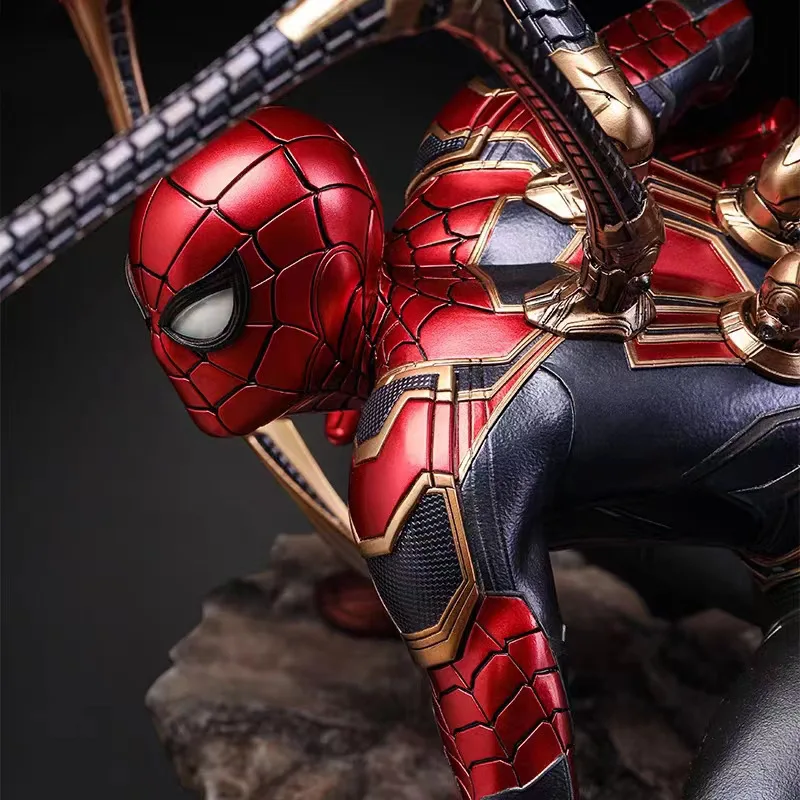 The Avengers Spider-Man Steel Suit Model Figurine Christmas Birthday Gifts Boyfriend Surprise Gifts Desktop Interior Decoration