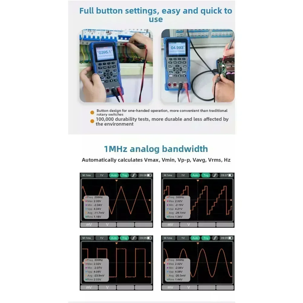 

4 5 Digit Digital Multimeter with Oscilloscope and Frequency Measurement for Professional Electronics Maintenance