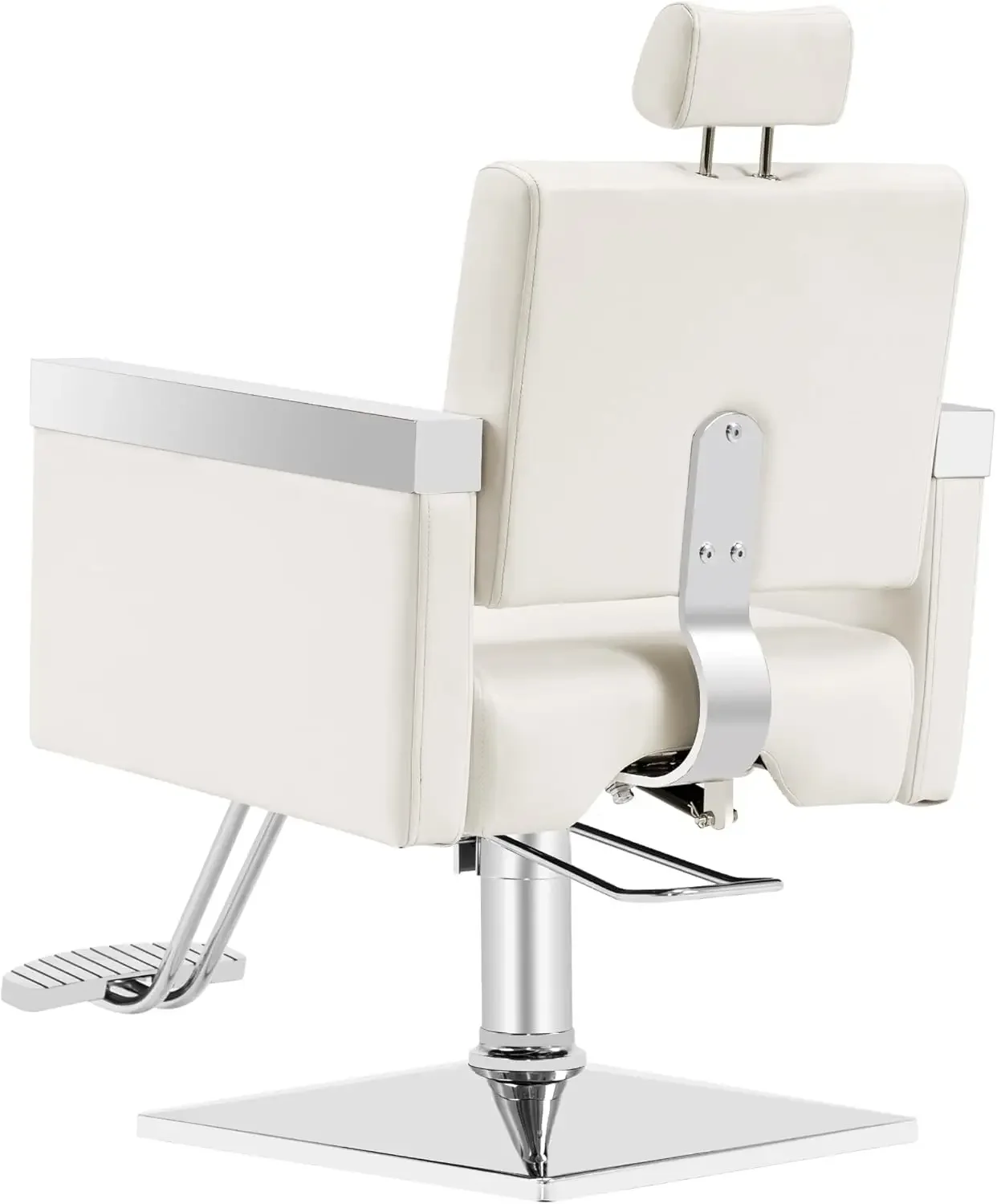 Silla de barbero hidráulica clásica reclinable, sillón de Spa para salón de belleza, equipo de estilismo para el cabello 3018 (blanco roto)