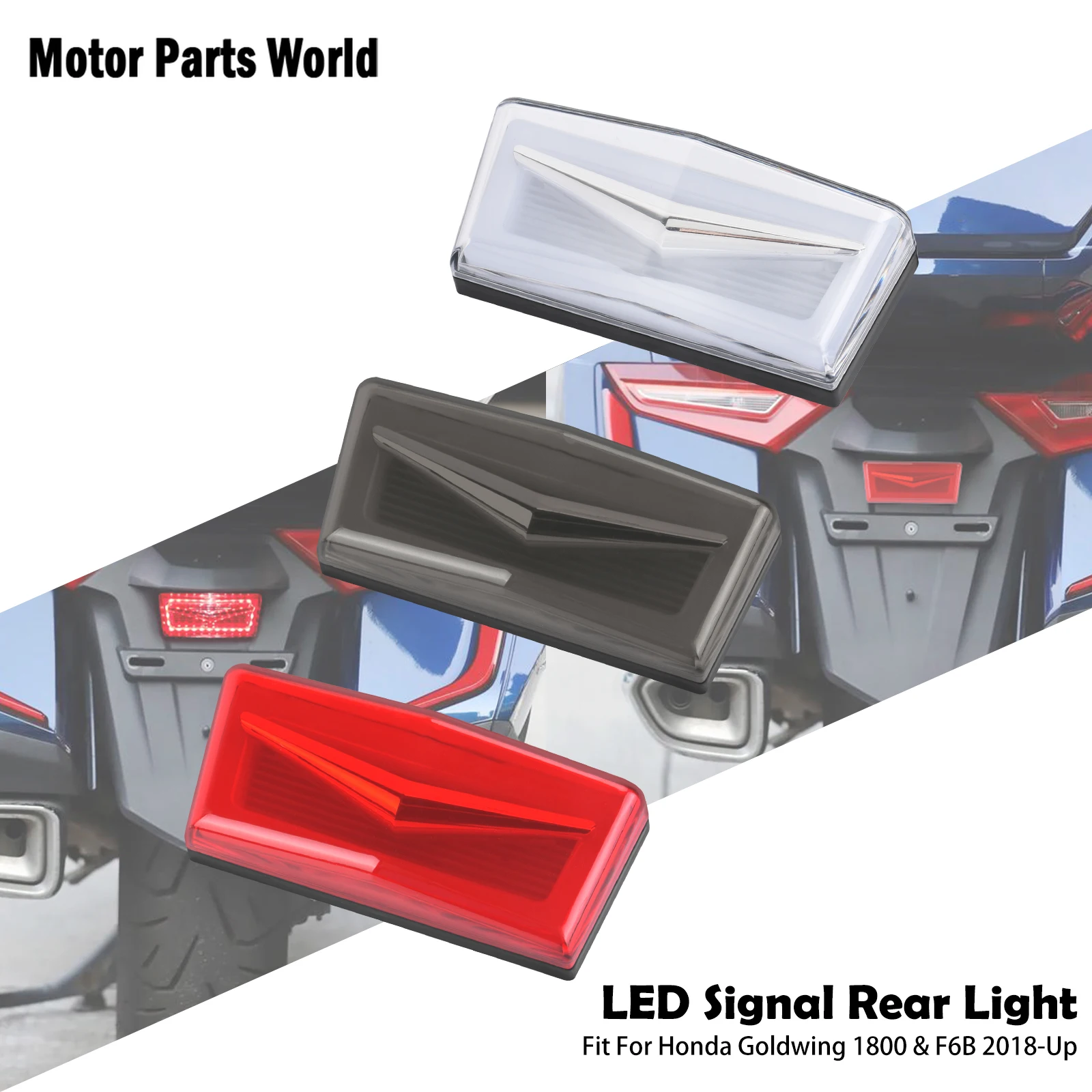 

LED Rear Signal Light Motorcycle Brake Reflector Saddlebag Taillight For Honda Gold Wing 1800 GL1800 GoldwingTour DCT 2018-Later