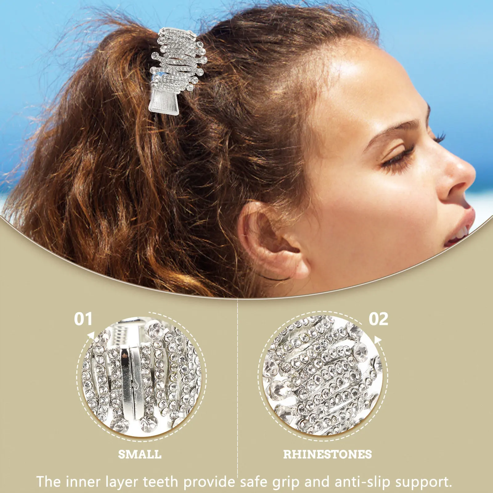 

Заколка-краб для волос для высокого хвоста, креативный элегантный аксессуар для волос для женщин, для повседневного использования, вечеринок, путешествий, маленькая заколка-краб