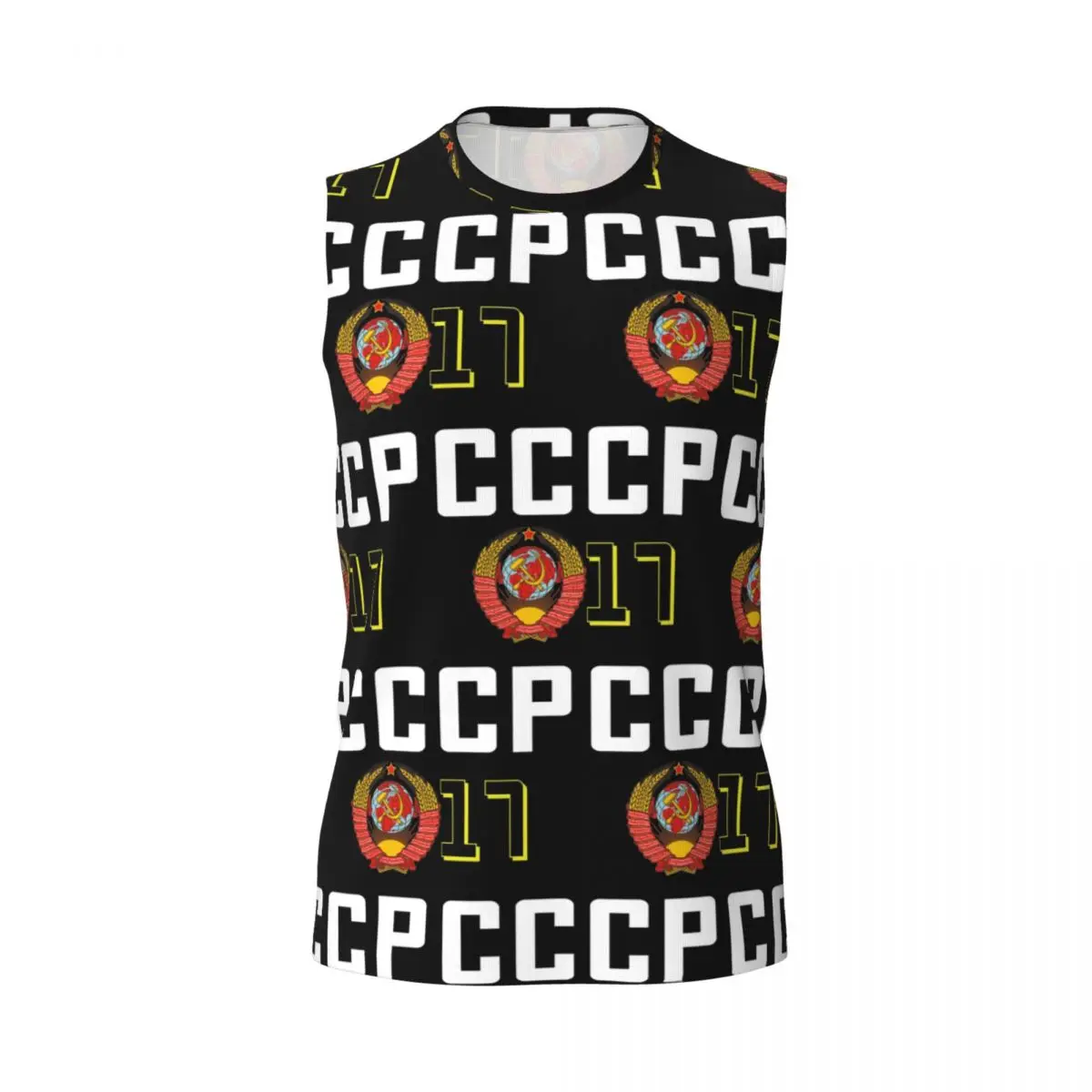 USSR Hammer And Sickle CCCP Russian Soviet Flag Men Sleeveless T-shirt Casual Hip Hop Street Style Beach Holiday Tank Tops