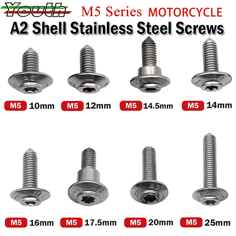 Image of Für R1250GS ADV R1200GS LC R1200RT S1000RR S1000XR C600 C650GT F750GS F850GS R NINE T K1600GTL M5 Verkleidungs-Edelstahlschrauben