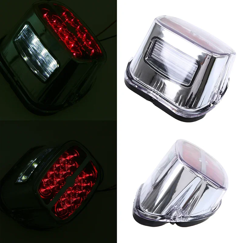 POSSBAY LED Motorcycle Taillight Tail Brake Light Red Lens 1999-later FXDL 2003-2015 FXST FXSTS FXSTB And FXSTC Rear Stop Lights