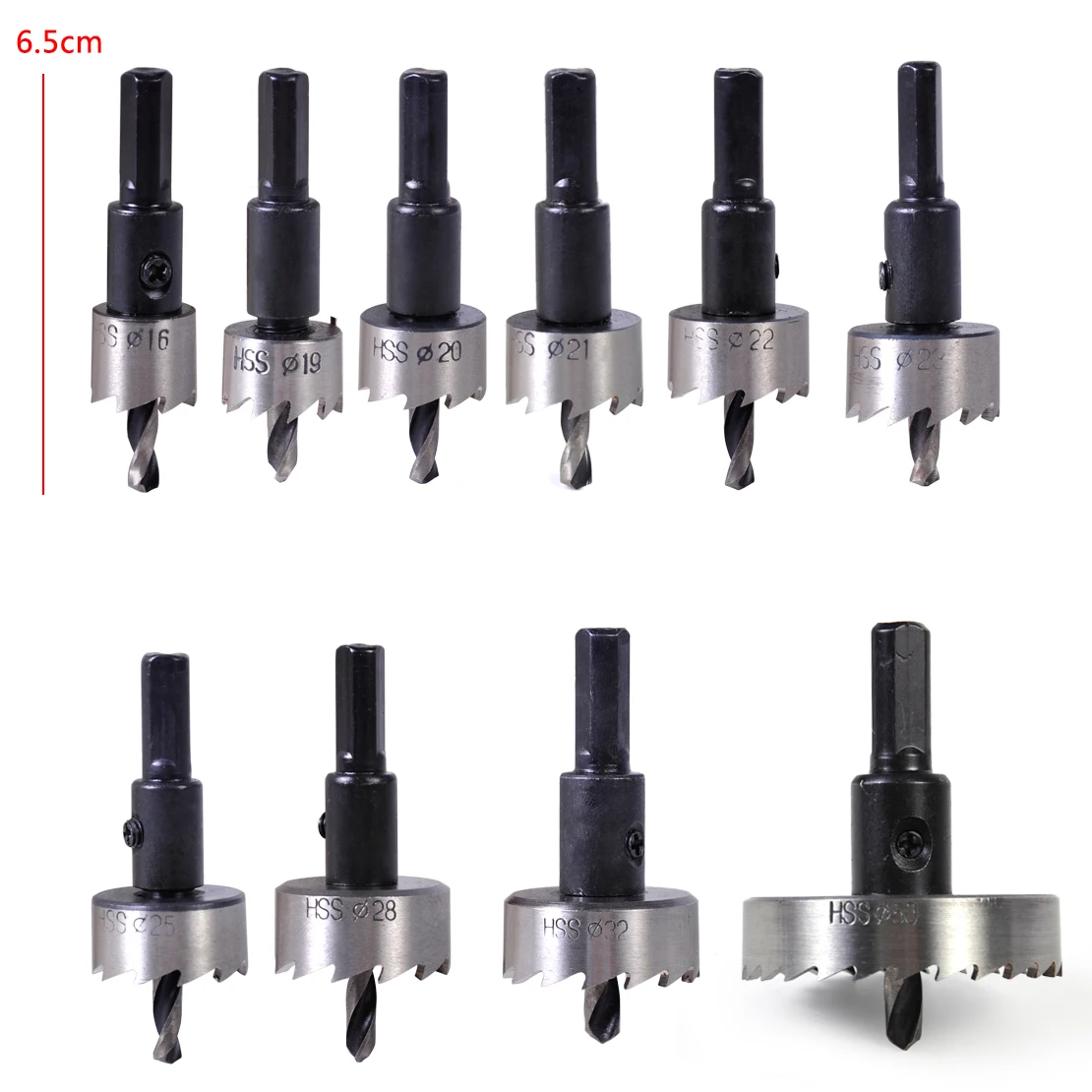 Imagem -02 - Letaosk-hss Aço Saw Derrubado Broca Buraco Cortador Ferramenta para Madeira Metal Alloy Saw Tip 16 mm 19 mm 20 mm 21 mm 22 mm 23 mm 25 mm