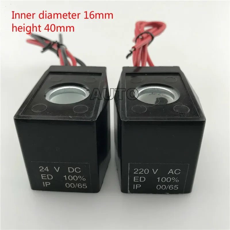 

CKD Waterproof Lead Type Plastic Coil AB410E Solenoid Water Valve Coil Inner Diameter 16mm Height 40mm