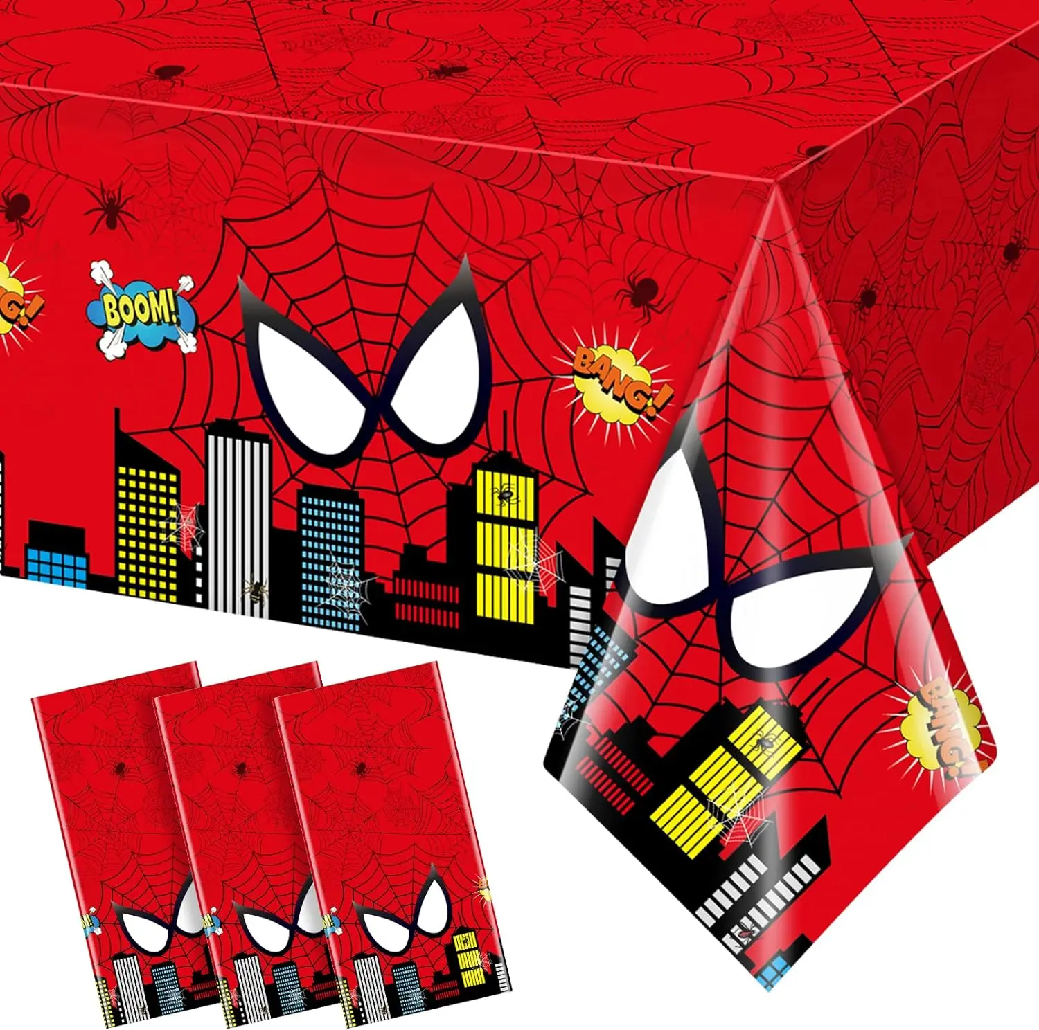 Superhero Spiderman Tablecloth Birthday Party Decorations Spider And His Amazing Friends Party Table Cover for Kids Supplies