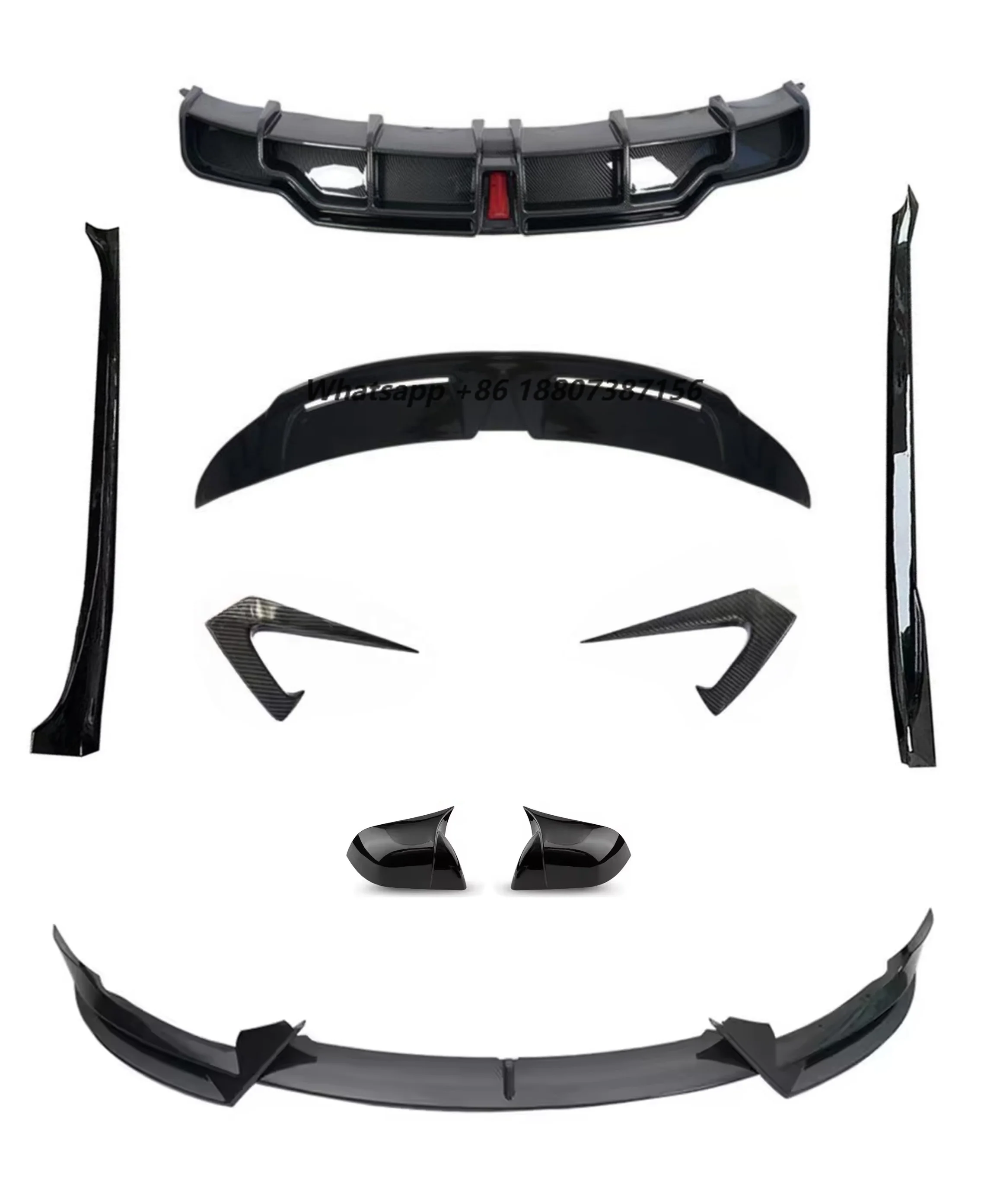 

Shangpo Auto Tuning Rear Diffuser Back Bumper Lip Spoiler Kit for Model 3 ABS Material New 2018-2023 Replacement