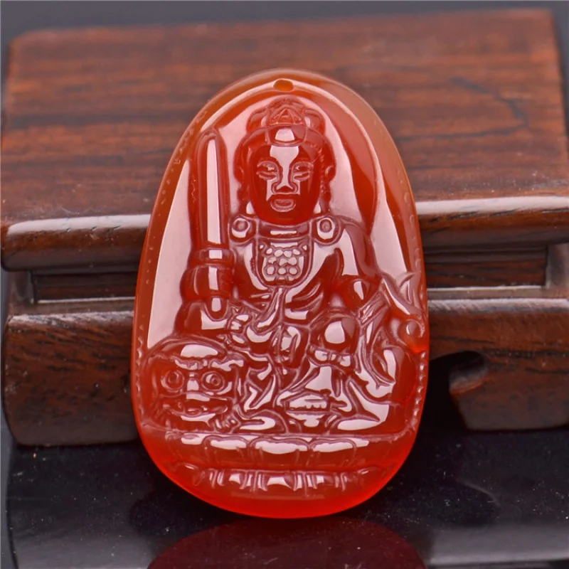 Jadeite, Brazilian Red Agate, Eight Guardian Deities, Zodiac Buddha Pendants, Men's and Women's Styles, Wholesale