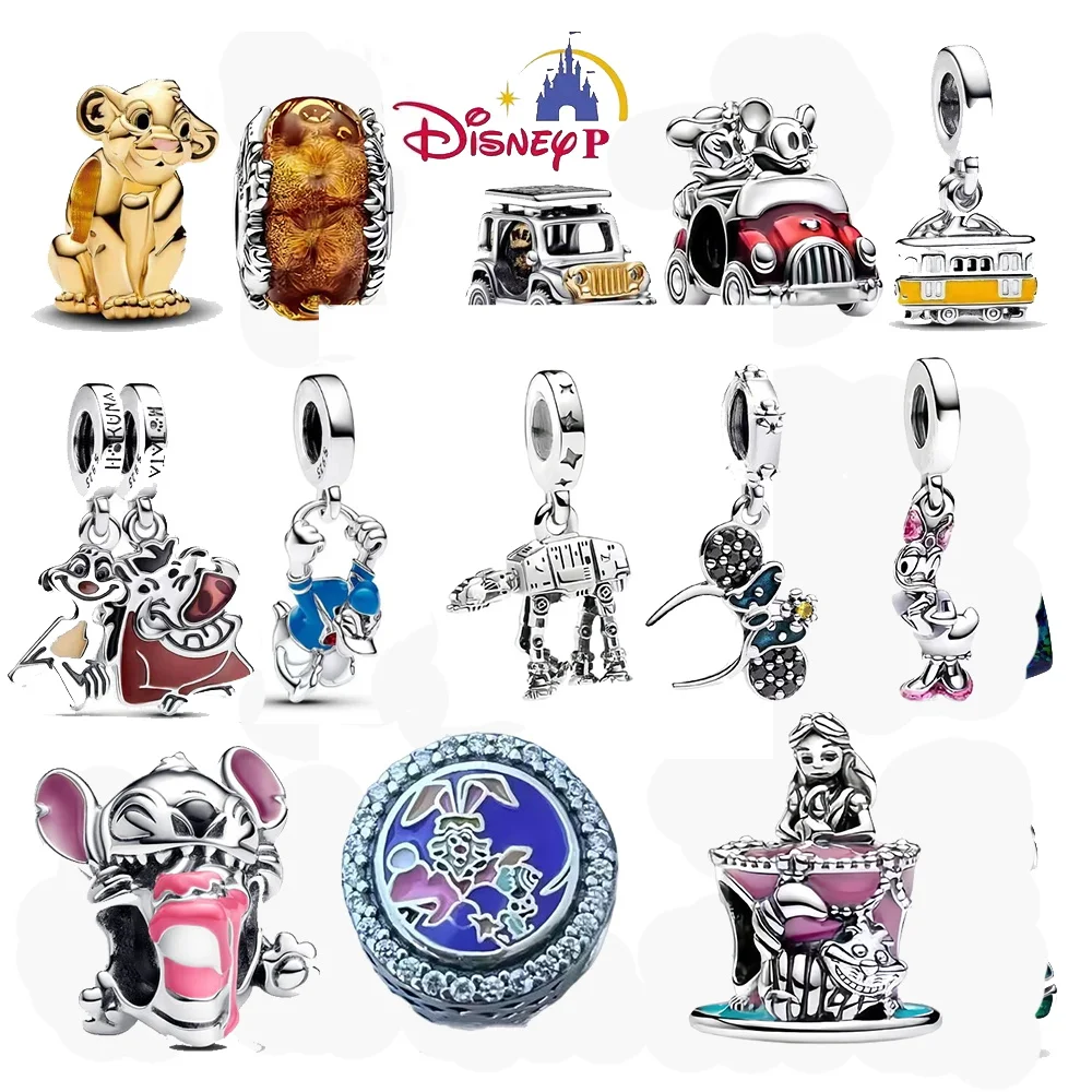 100% 925 sterling silver Potdemie Disney Park Lion King charm beads suitable for Pandora bracelets jewelry gifts