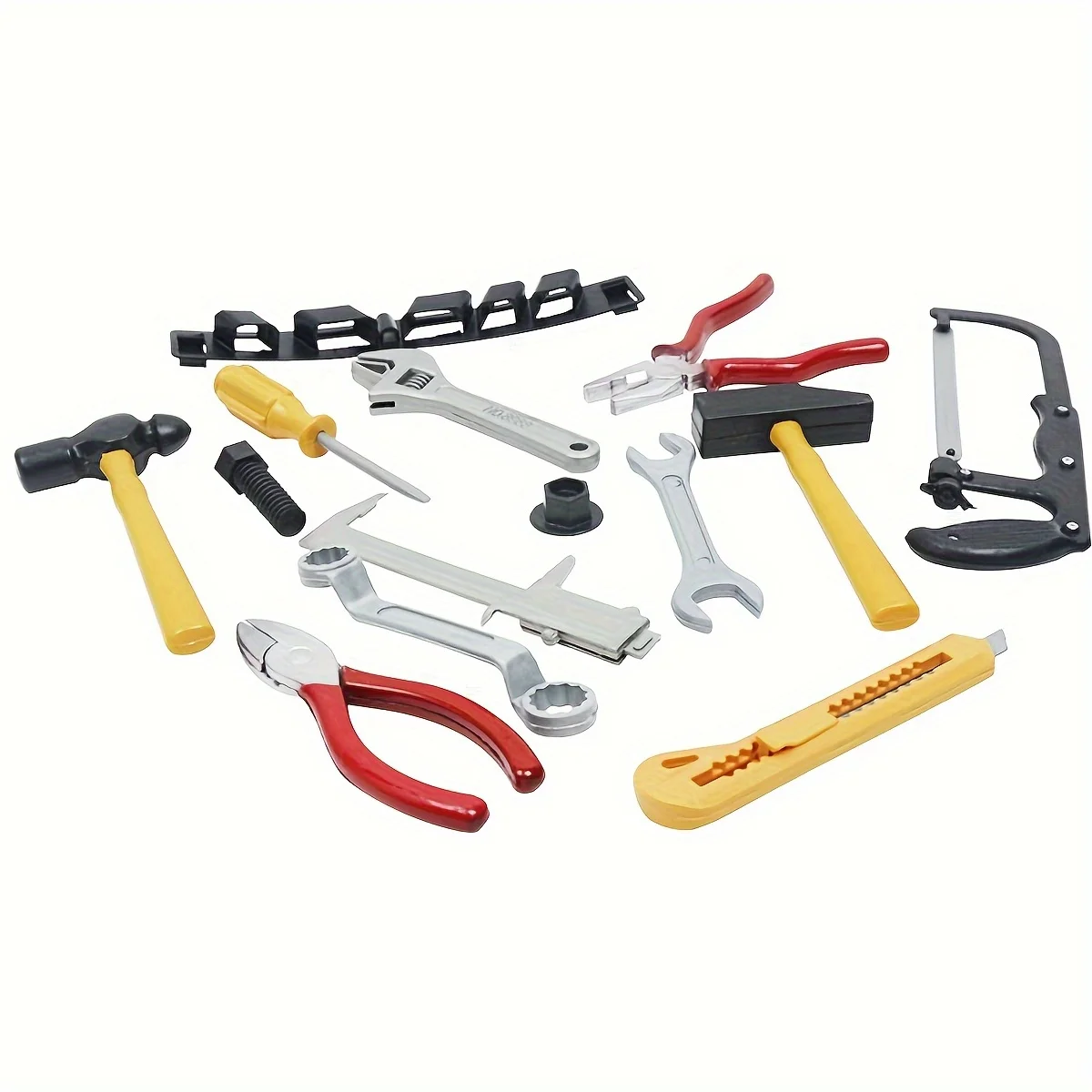 14 teile/satz Mini Kunststoff Ingenieur Bau Reparatur Tool Kit Simulation Reparatur Bohrer Schraubendreher Schraubenschlüssel Schraube Hammer ZSY – Detail 3