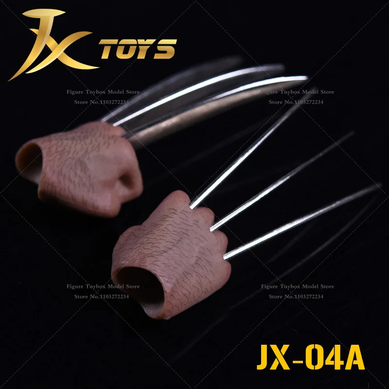 JXtoys JX04 1/6 Wolverine Normal Blood Stain Edition Fist Steel Claw Hand Shape Wrist Connector Mini Model Toys For HT Male Body