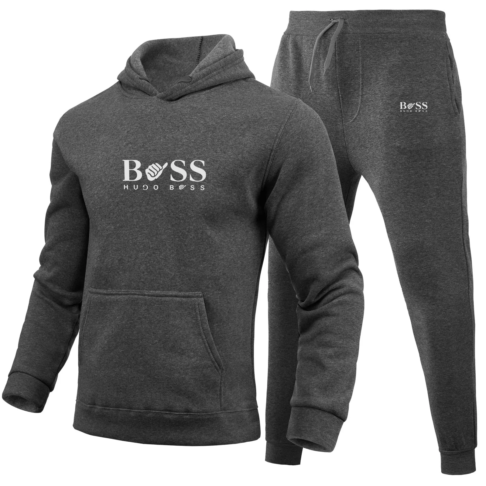 2024 Heren Herfst/Winter Merk Casual Hoodie Sweatshirt + Joggingbroek Sportkleding Heren Pullover Mode Pak Heren Pak