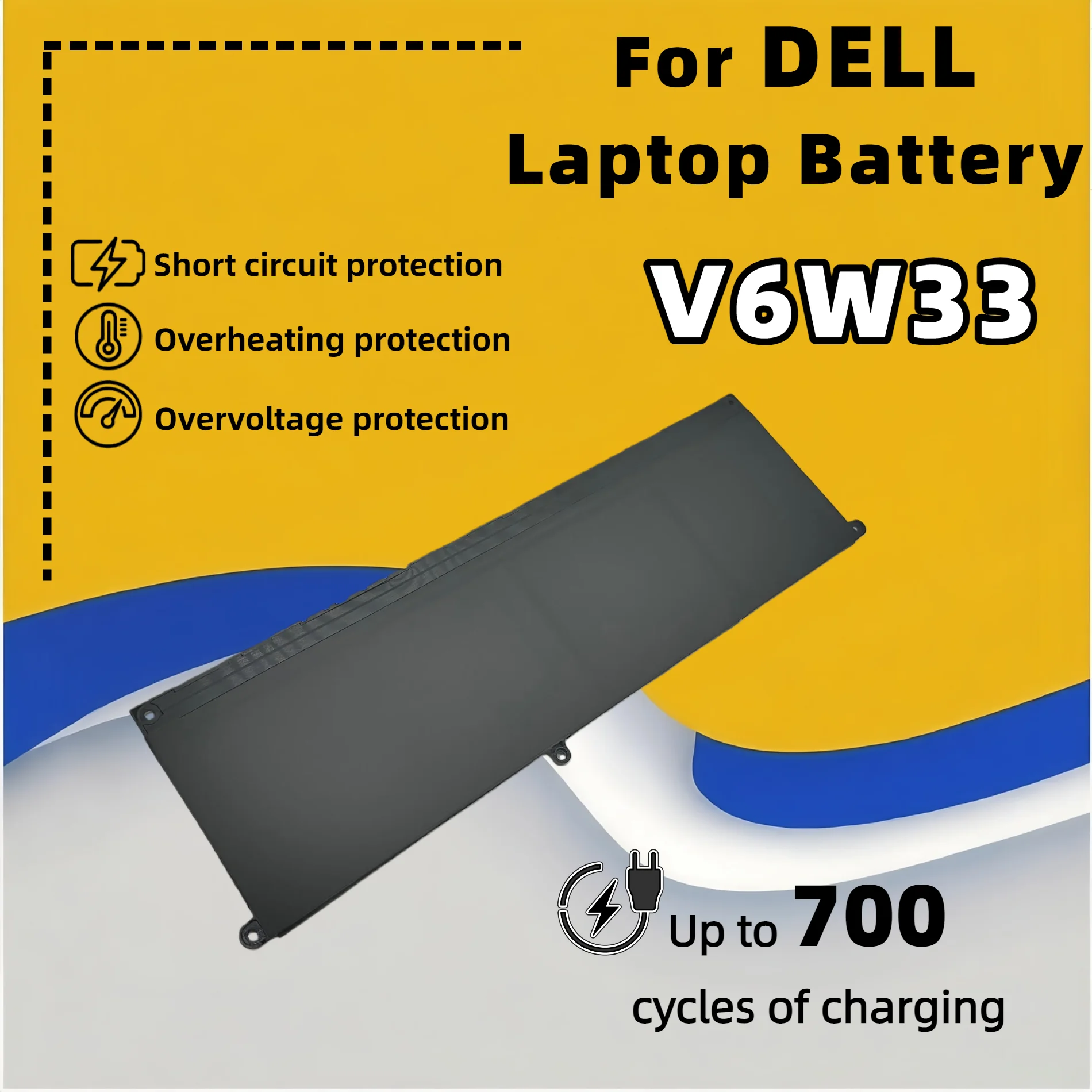 FRLESUI لديل انسبايرون 5510 5515 5310 5415 5418 3510 3511 3515 5410 2-in-1 7415 2-in-1 سلسلة V6W33 G9J10 بطارية الكمبيوتر المحمول #5