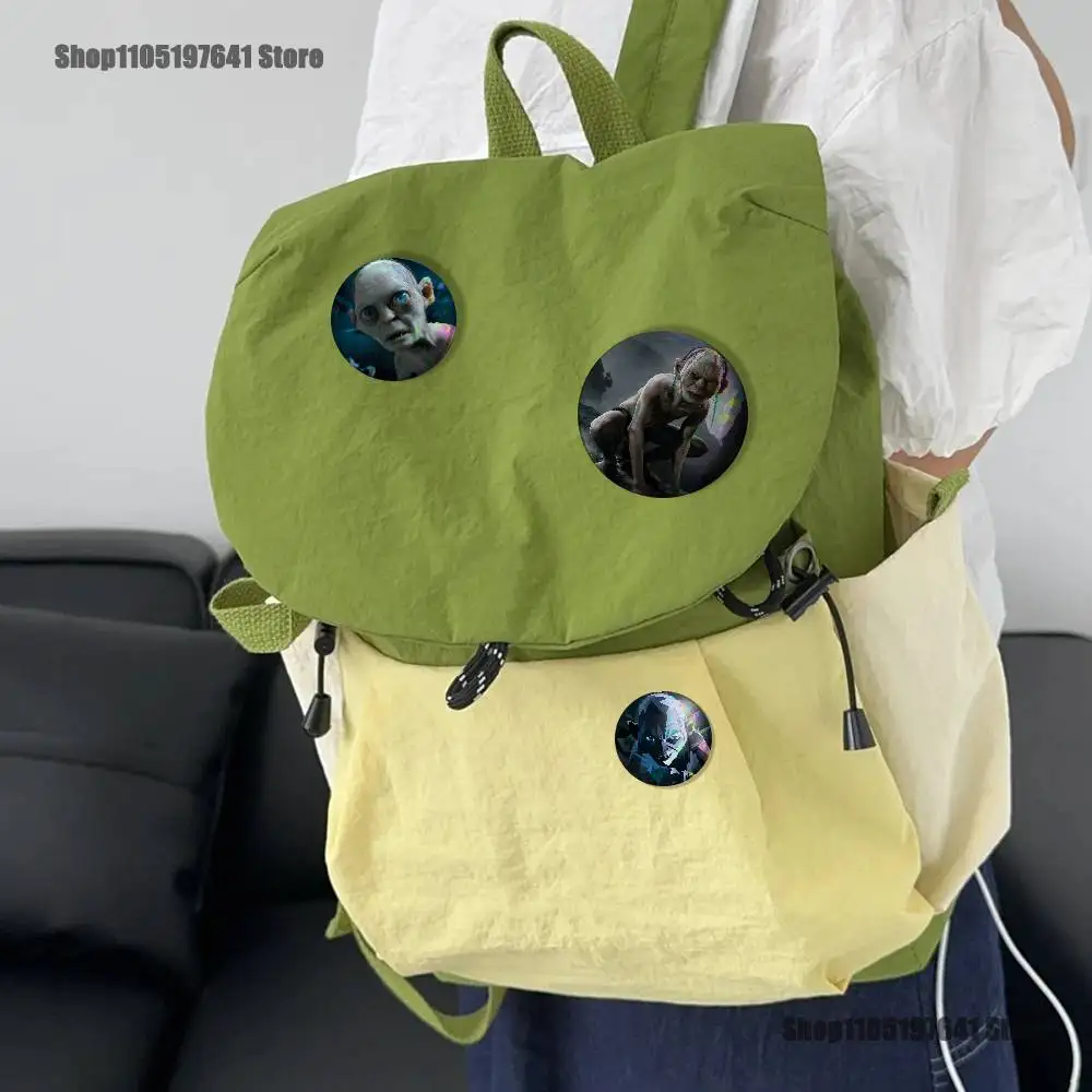 L-Lord Gollum of the R-Rings Badges Button Round Creative Pin Brooch Badge Bag Decor Accessories Fans Collect Friends Gifts #2