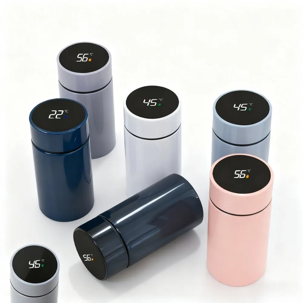 

200 Mini Thermos Smart Temperature Display Tea Cup with Tea Maker and Leak-proof Lid Portable Travel Cup Hot Drink Tea Thermos