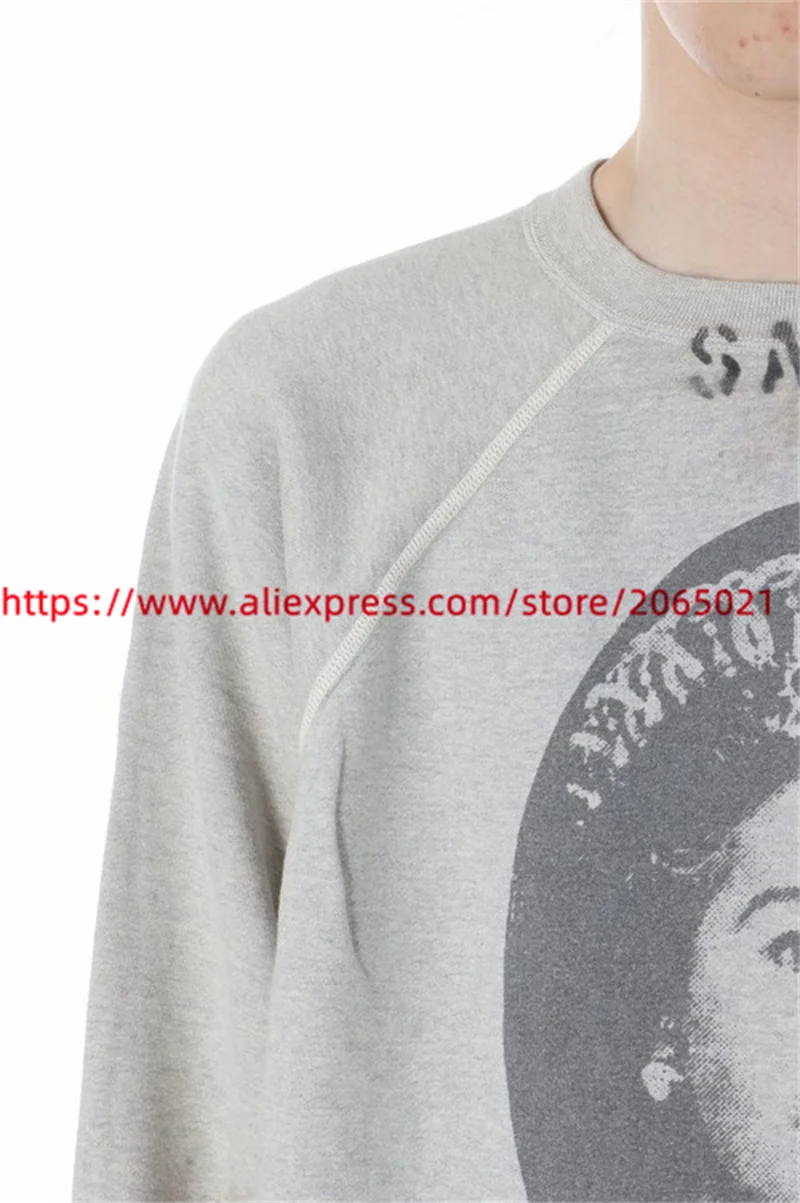 Apricot Saint Sweatshirts Men Women High Quality Washed Crewneck