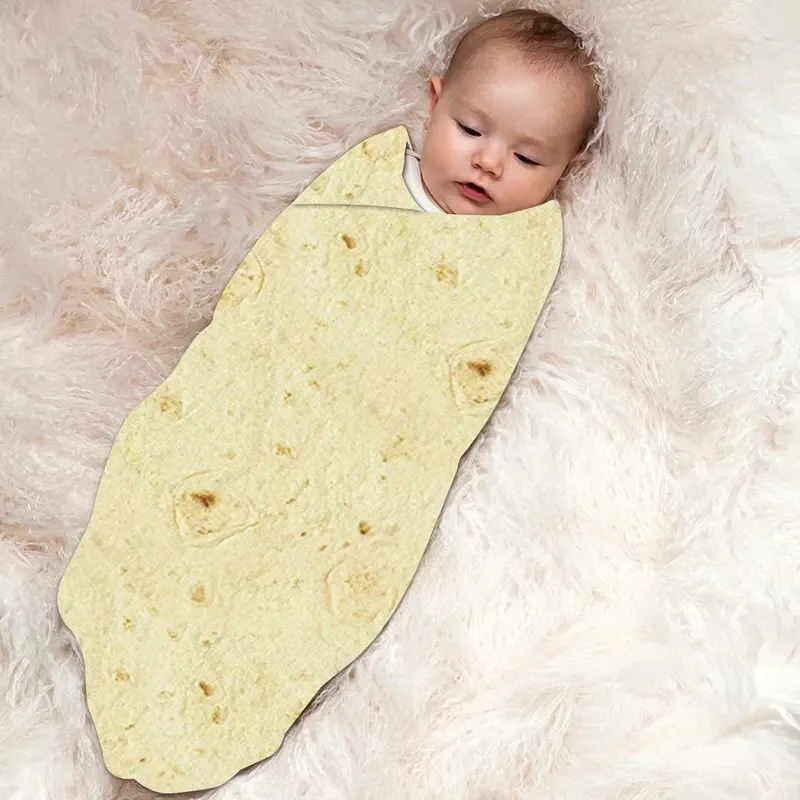 1pc Soft and Warm Mexican Tortilla Pancake Print Flannel Blanket for Couch, Sofa, Office, Bed, Camping and Traveling