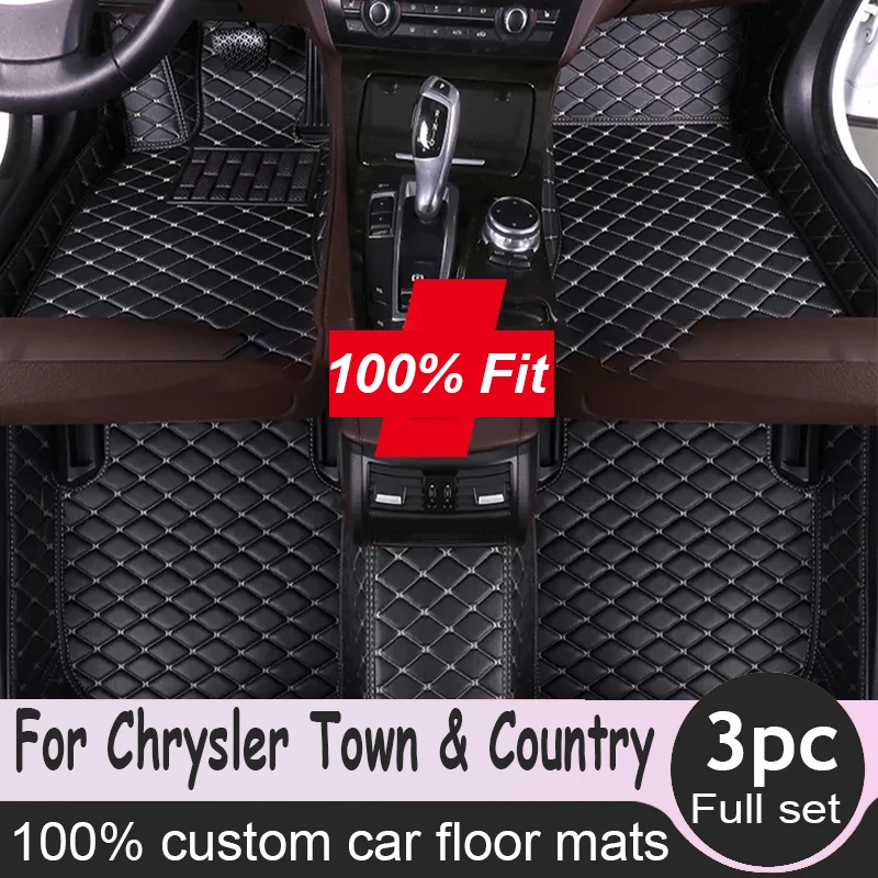 Car Floor Mat For Chrysler Town & Country  2013~2016 Waterproof Protection Pad Carro Rear Trunk Floor Mat Car Accessories