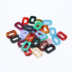20 pieces 20 * 31mm rectangular shape Retro Plastic opening ring Chain buckle DIY Charm Making Bracelet Necklace Accessories