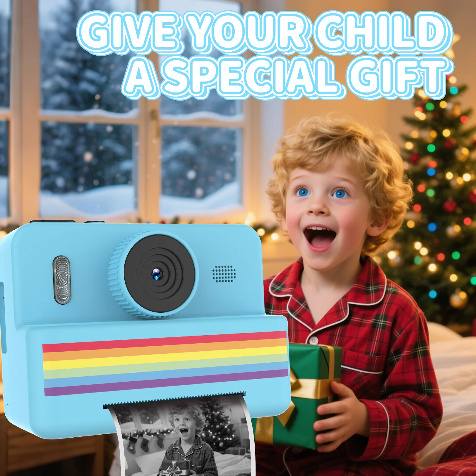 デジタル子供用カメラ写真撮影用ミニプリンターポータブルサーマルインスタントプリント写真子供用カメラ 2.8 インチ HD ビデオおもちゃギフト