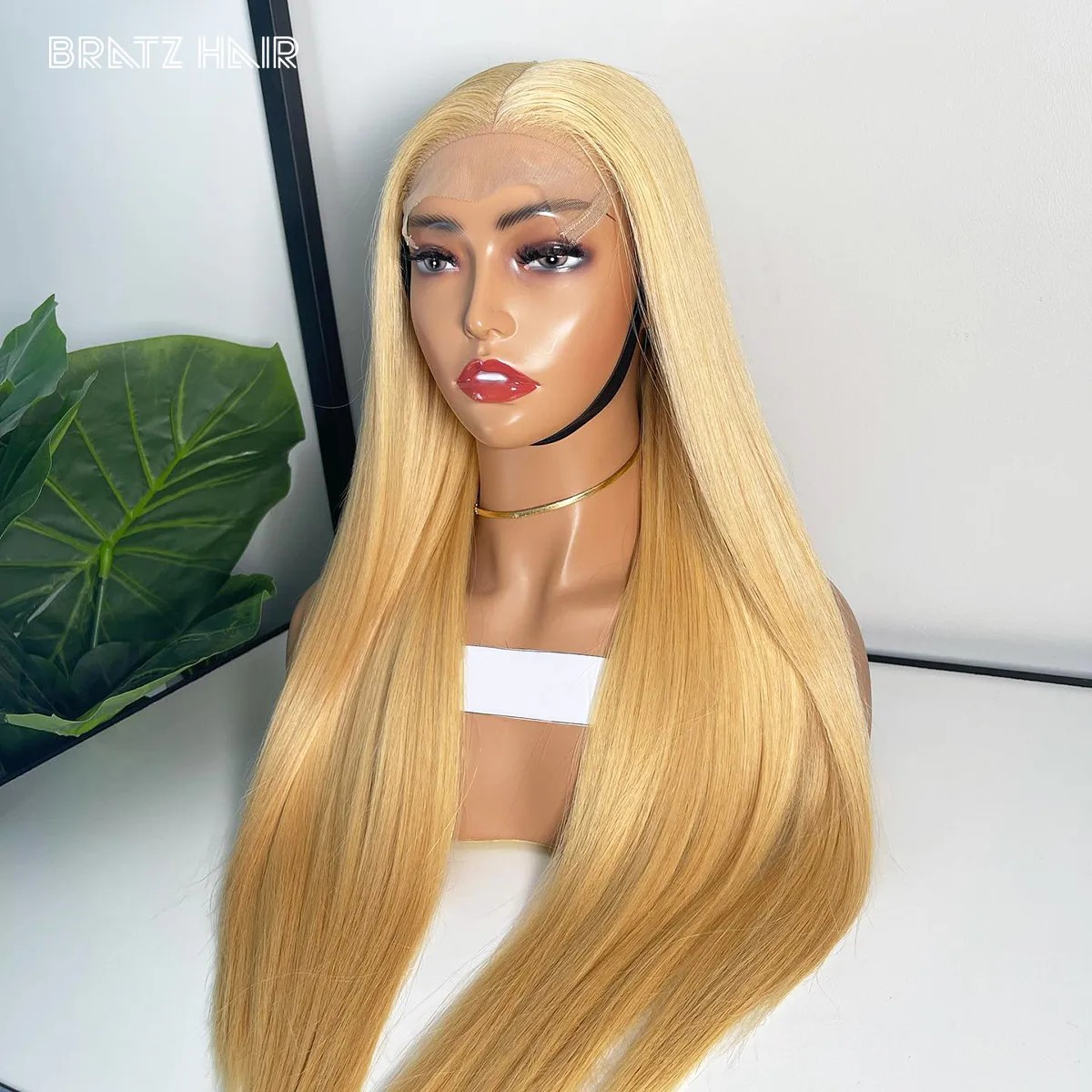 

613 Blonde 13x4 Lace Frontal Wig Human Hair Straight 4x4 HD Transparent Lace Closure Wig Pre Plucked Glueless Ready to Waer Wigs