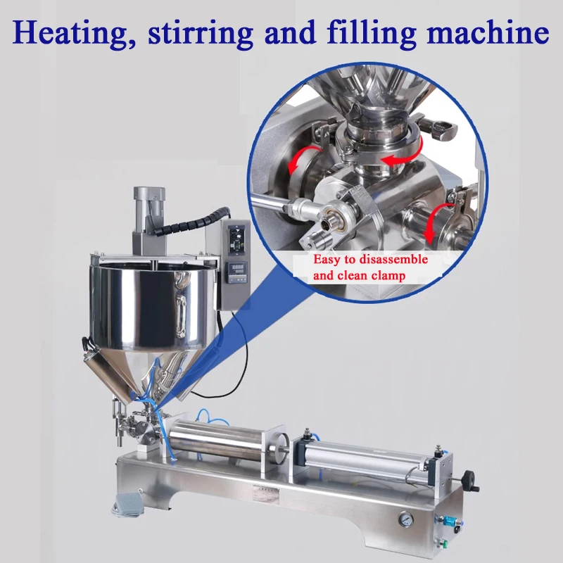 

PBOBP Thick Paste and Liquid Durable With Mixer And Heater Hopper Adjust Filling Machine And Special Customized