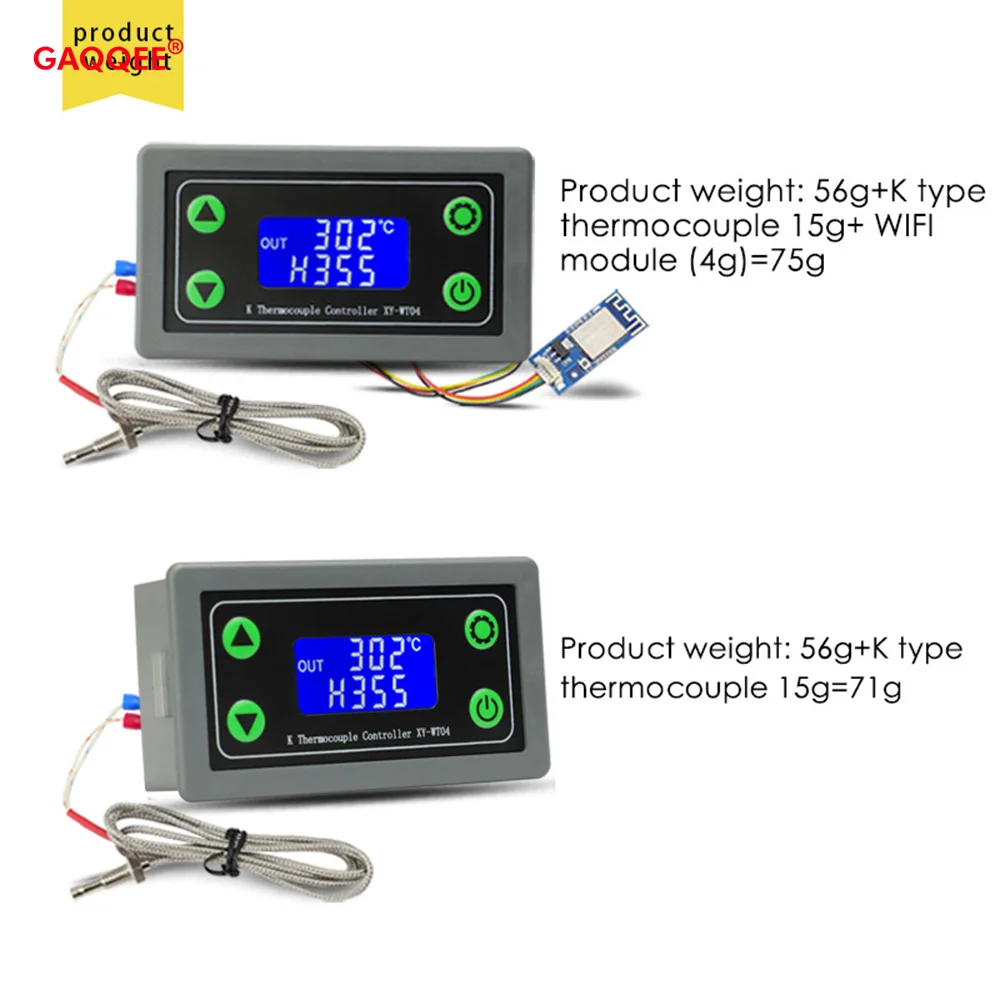 WIFI Remote High Thermostat DC6-30V LED Digital Temperature Controller -99~999 Degrees Thermocouple Control Detection Instrument