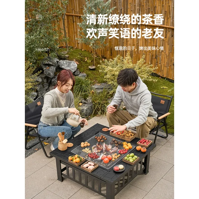 Stove Tea Grill Grill Home Charcoal Grill Fire Pit Villa Fire Grill Patio Garden Heating Outdoor Table