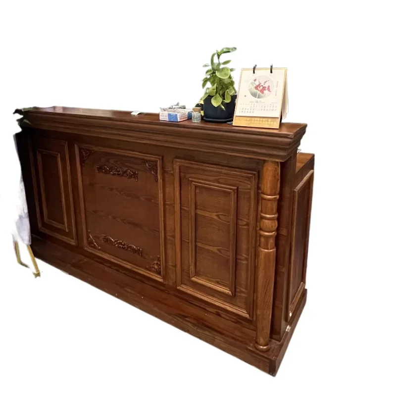 European style checkout page store small collection clothing store American retro front desk, barber shop counter