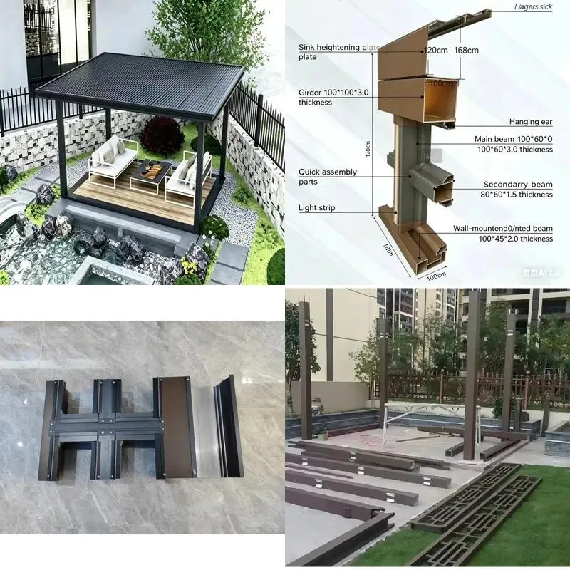 Aluminum Structural Gazebo Sunroom Waterproof Expandable Design Model 3.0/100 for Garden Use